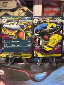 Pokemon 2025 Phantasmal Flames Mega Sharpedo EX 113/094 UR & RR 061/094 NM - Image 1