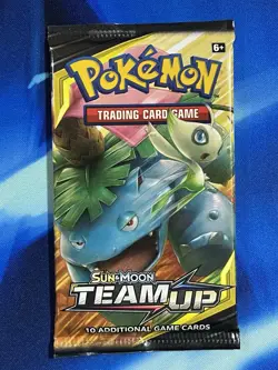 Pokemon 2019 Sun & Moon Team Up Booster Pack Venusaur Celebi Art Nm Mint - Image 1