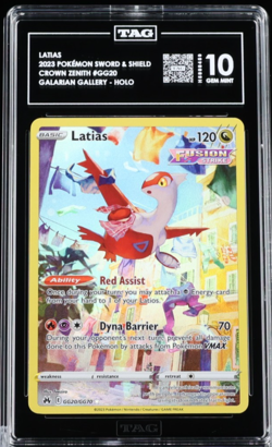 Pokemon Latias 2023 SWSH Crown Zenith Galarian Gallery #GG20 Ultra Rare TAG 10 - Image 1