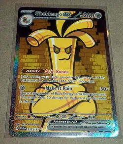 Pokemon Gholdengo ex 252/182 Holo Special Illustration Rare Paradox Rift NM - Image 1