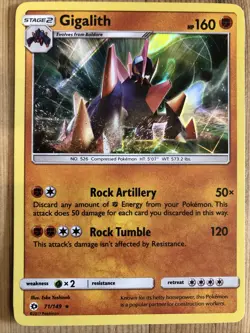 Gigalith - Holo Rare - 71/149 - Pokemon TCG: Sun & Moon Base Set - Image 1