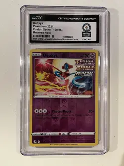 CGC Guinness World Record 1/1 Deoxys Pokemon Fusion Strike 120/264 Reverse Holo - Image 1