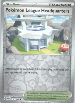 Pokemon League Headquarters Reverse Holo Pokemon Obsidian Flames #192/197 - Image 1