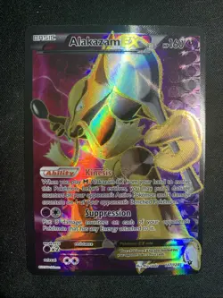 Pokemon Alakazam EX (Full Art) Ultra Rare XY - Fates Collide 2016 117/124 LP** - Image 1