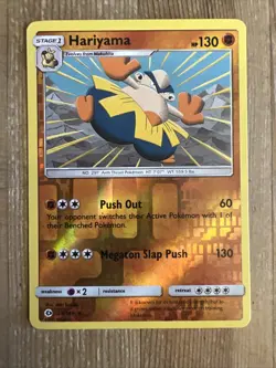 Hariyama 68/149 Pokemon TCG Sun & Moon Reverse Holo LP - Image 1
