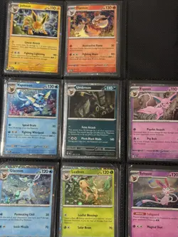 Pokemon Prismatic Evolutions Eeveelution Cosmo Holo Costco Promo NM Full Set - Image 1