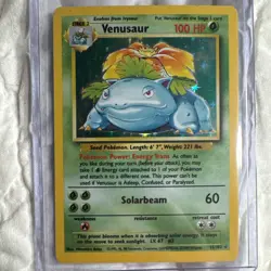 Pokemon TCG Venusaur Base Set 2 Holo Unlimited Rare Card 18/130 LP Condition - Image 3