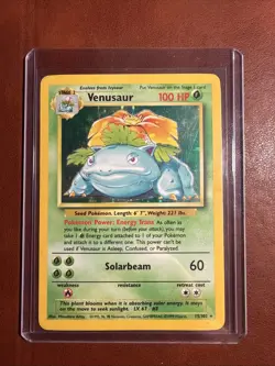 Pokemon TCG Venusaur Base Set Holo Unlimited Rare Card 15/102 Minor Ding - Image 1