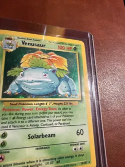 Pokemon TCG Venusaur Base Set Holo Unlimited Rare Card 15/102 Minor Ding - Image 3