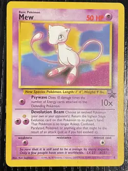 Mew #8 Black Star Promo Rare Vintage Pokemon Card - lp - Image 1