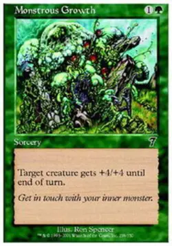MTG magic cards 1x Monstrous Growth - Foil 7th Edition NM-Mint, English - Image 1