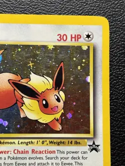 Eevee 11/53 Holo WoTC Promo SWIRL Pokemon Card HP - Image 2