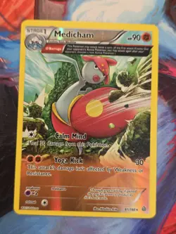 Medicham 81/160 XY Primal Clash Reverse Holo Rare Pokemon Card - Image 1