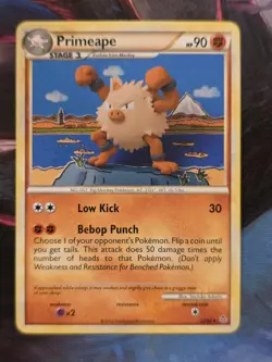 Primeape 22/95 HGSS Unleashed Rare Pokemon Card - Image 1