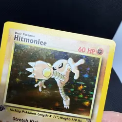 Pokemon Tcg WotC 1st Edition Fossil Rare Holo Hitmonlee 7/62 Foil Card - NM - Image 2