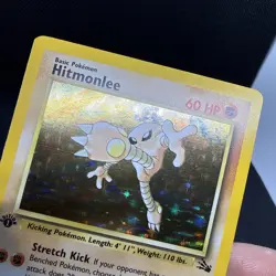 Pokemon Tcg WotC 1st Edition Fossil Rare Holo Hitmonlee 7/62 Foil Card - NM - Image 3