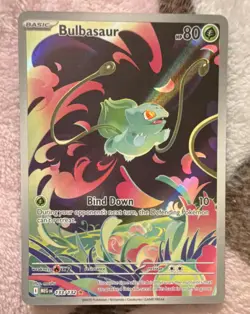 Bulbasaur 133/132 MINT/NM Pokemon Cards Illustration Rare Full Art Holo Mega - Image 1