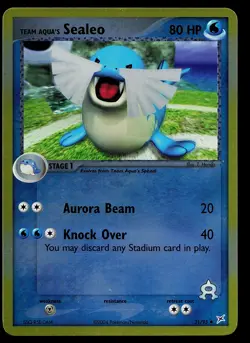 Pokemon Card - Team Aqua's Sealeo Team Magma vs Team Aqua 31/95 Reverse Holo - Image 1