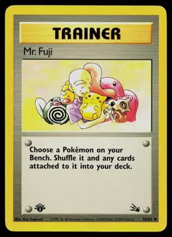 Pokemon Card - Mr. Fuji Fossil 58/62 Uncommon 1st Edition - Image 1