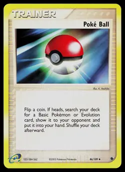 Pokemon Card - Poke Ball Ruby and Sapphire 86/109 Uncommon Reverse Holo - Image 1