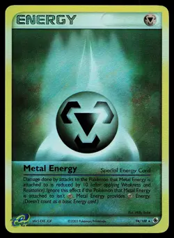 Pokemon Card - Metal Energy Ruby and Sapphire 94/109 Rare Reverse Holo - Image 1