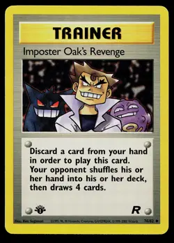 Pokemon Card - Imposter Oak's Revenge Team Rocket 76/82 Uncommon 1st Edition - Image 1