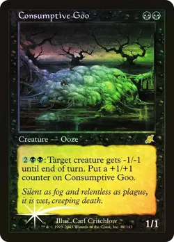 Magic the Gathering CONSUMPTIVE GOO #62/143 Scourge Black Foil Rare 2003 NM - Image 1