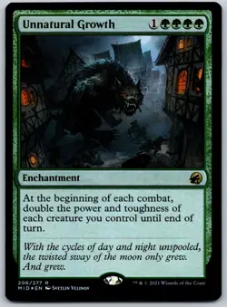 Unnatural Growth Foil R Innistrad: Midnight Hunt 206 NM - Image 1