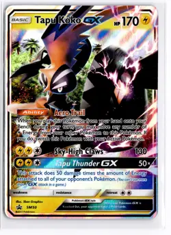 2017 TCG Pokemon #SM50 Tapu Koko GX Holo SM Black Star Promos - Image 1