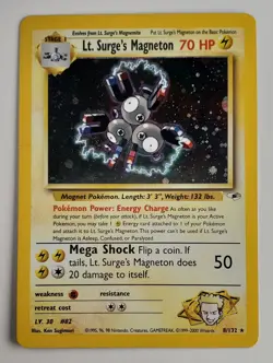 MP - Pokemon Holo Lt. Surge's Magneton 8/132 - Gym Heroes Unlimited - Image 1