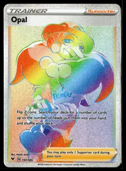2020 TCG Pokemon #197 Opal 197/185 Holo Secret Rare Vivid Voltage - Image 1