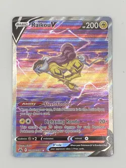 Pokemon TCG - Raikou V GG41/GG70 Crown Zenith: Galarian Gallery Holo - Image 1