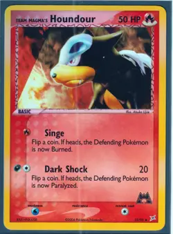 POKEMON Team Magma's HOUNDOUR 35/95 EX Team Magma vs Team Aqua REVERSE HOLO NM/L - Image 1