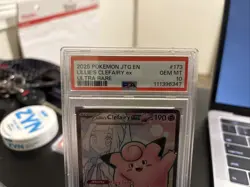 2025 POKEMON JTG EN-JOURNEY TOGETHER ULTRA RARE #173 LILLIE'S CLEFAIRY EX PSA 10 - Image 3