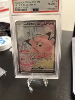 2025 POKEMON JTG EN-JOURNEY TOGETHER ULTRA RARE #173 LILLIE'S CLEFAIRY EX PSA 10 - Image 4