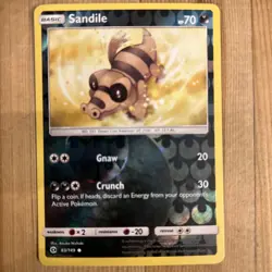 Sandile - 83/149 - Common Reverse Holo - Sun & Moon Base Set - Pokemon TCG - Image 1