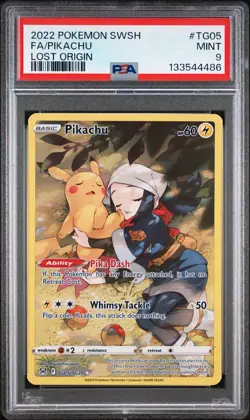 MINT 2022 POKEMON SWSH FA/PIKACHU LOST ORIGIN TG05/TG30 PSA 9 - Image 1