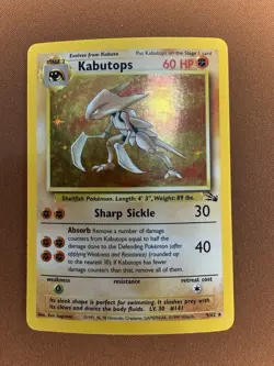 Pokemon Kabutops Fossil 9/62 Holo Rare - Image 1