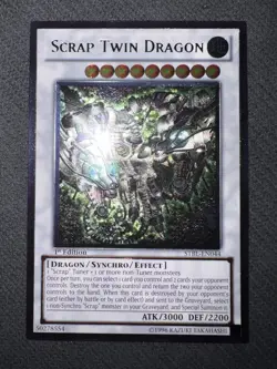 Yugioh Scrap Twin Dragon 1st Edition Ultimate Rare STBL-EN044 NM - Image 2