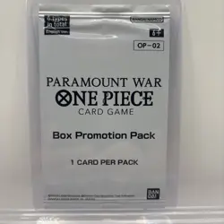One Piece TCG Paramount War OP02 Box Promo Pack 1 Card Sealed - Image 1