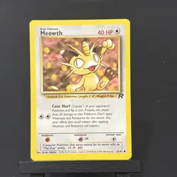 MEOWTH - Team Rocket Set - 62/82 - Common - Pokemon Card - Unlimited - Image 1