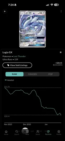 Pokemon TCG Lugia GX Ultra Rare 159/214 Sm-Lost Thunder Holo English Card - Image 5