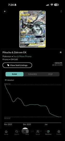 Pokemon Pikachu & Zekrom GX TAG TEAM Promo SM168 Holo Card Sm Set - Image 5