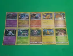 Pokemon 10 Card Swirl's Holo Promo Lot X10 Near Mint Pikachu, Latios, Dragonite - Image 1