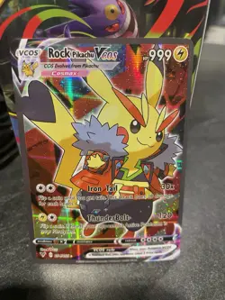 Pokemon Rock Pikachu VCOS Cosmax Full Art Holo Card 054/055 Nintendo - Image 1