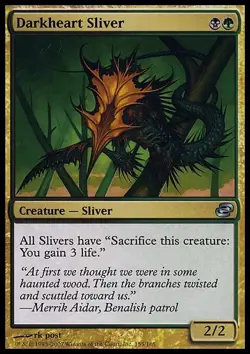 MTG Magic - Darkheart Sliver - Planar Chaos - Uncommon - NM - Image 1