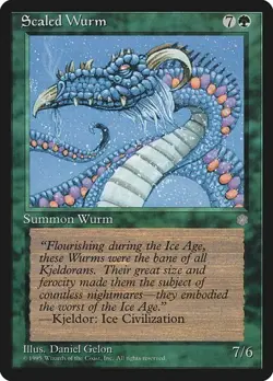 Scaled Wurm MTG NM - Ice Age - Image 1