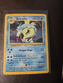 Pokemon Gyarados Holo Rare TCG Card Base Set 6/102 - Image 1