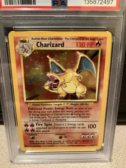 1999 POKEMON BASE SET UNLIMITED #4 CHARIZARD-HOLO PSA 2 - Image 2