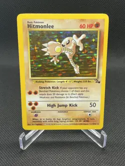 Pokemon TCG Hitmonlee 7/62 Fossil Holo-LP - Image 1
